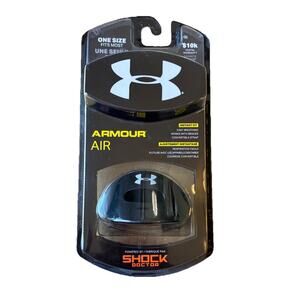 Under Armour Always Air Shock Doctor Technologies Mouthguard Solid Black UA LOGO